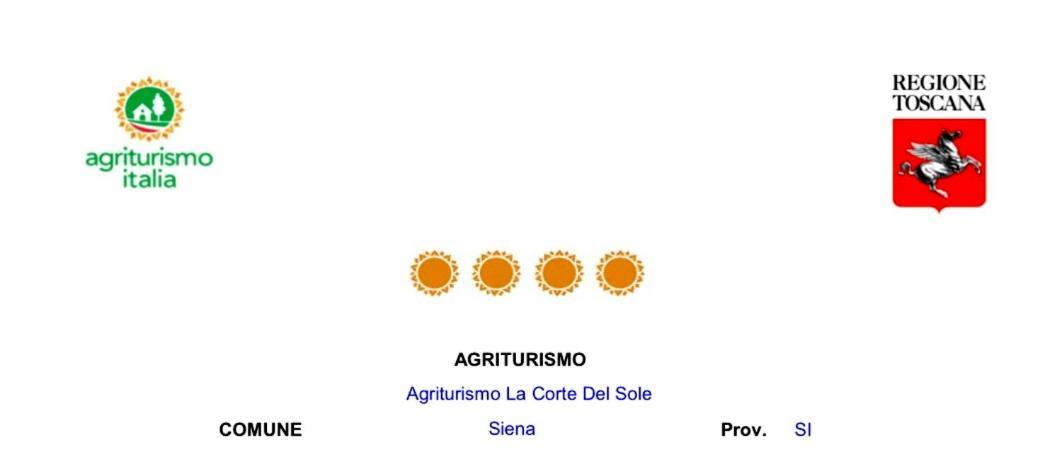 Agriturismo La Corte Del Sole シエーナ エクステリア 写真